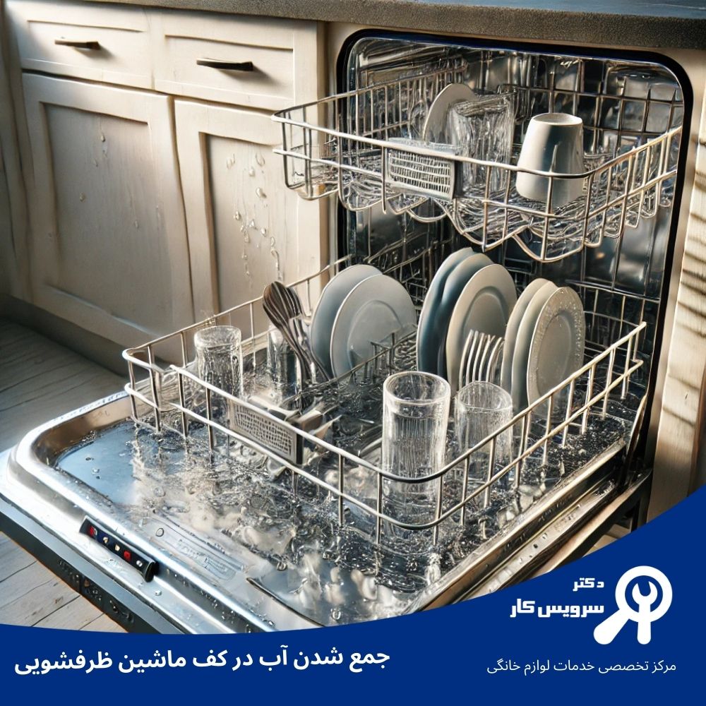 جمع شدن آب در کف ماشین ظرفشویی وارد نشدن آب به ماشین ظرفشویی