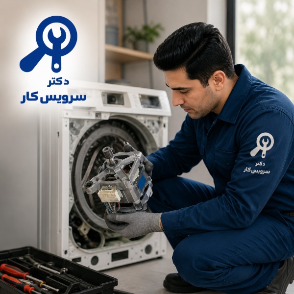 تعمیر موتور ماشین لباسشویی تعمیر ماشین لباسشویی در تهارن دکتر سرویس کار