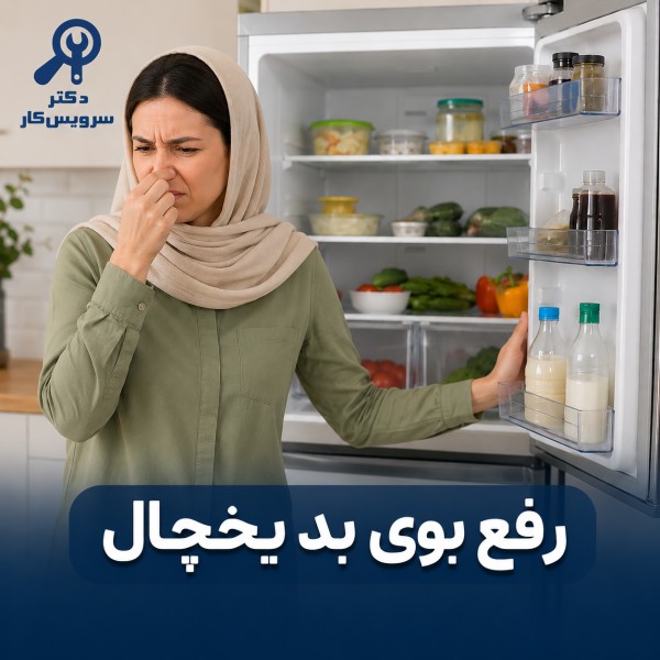 رفع بوی بد یخچال دلایل بوی بد یخچال یخچال بوی بد می دهد تعمیر یخچال ئ فریزر در تهران دکتر سرویس کار