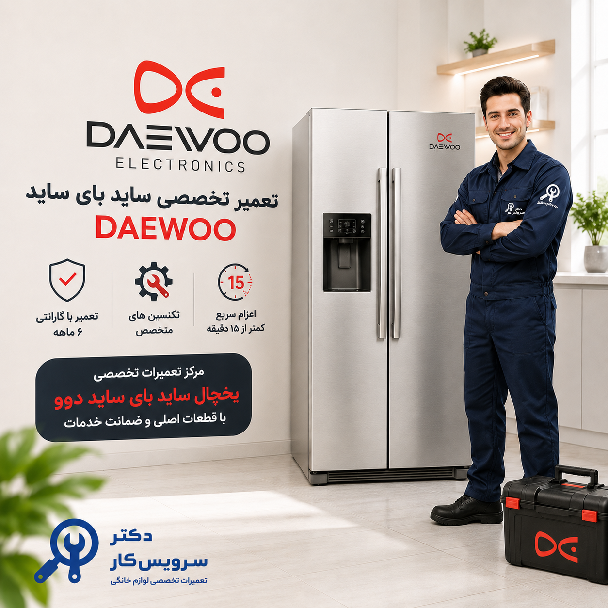 تعمیر ساید بای ساید دوو Daewoo در تهران تعمیرات ساید بای ساید تعمیر لوازم خانگی تهران 